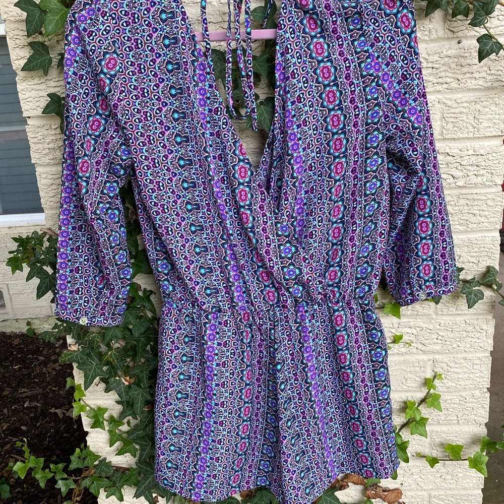 Sanctuary Kaleidoscopic Romper with Open Back